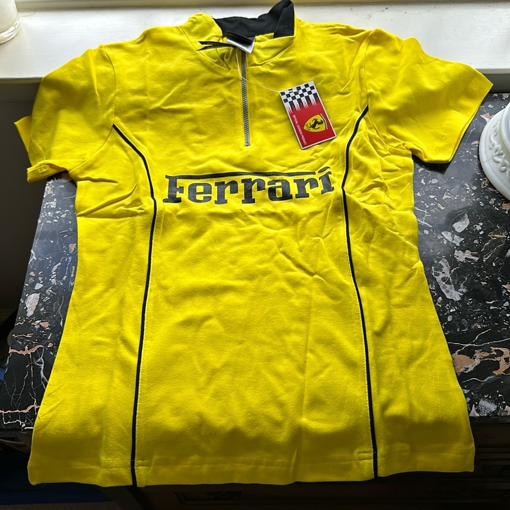 Ferrari cotton shirt, yellow size 2